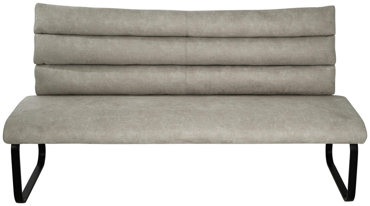 SITZBANK 180/94,5/70 cm Webstoff Taupe  - Taupe/Schwarz, Design, Textil/Metall (180/94,5/70cm) - Novel