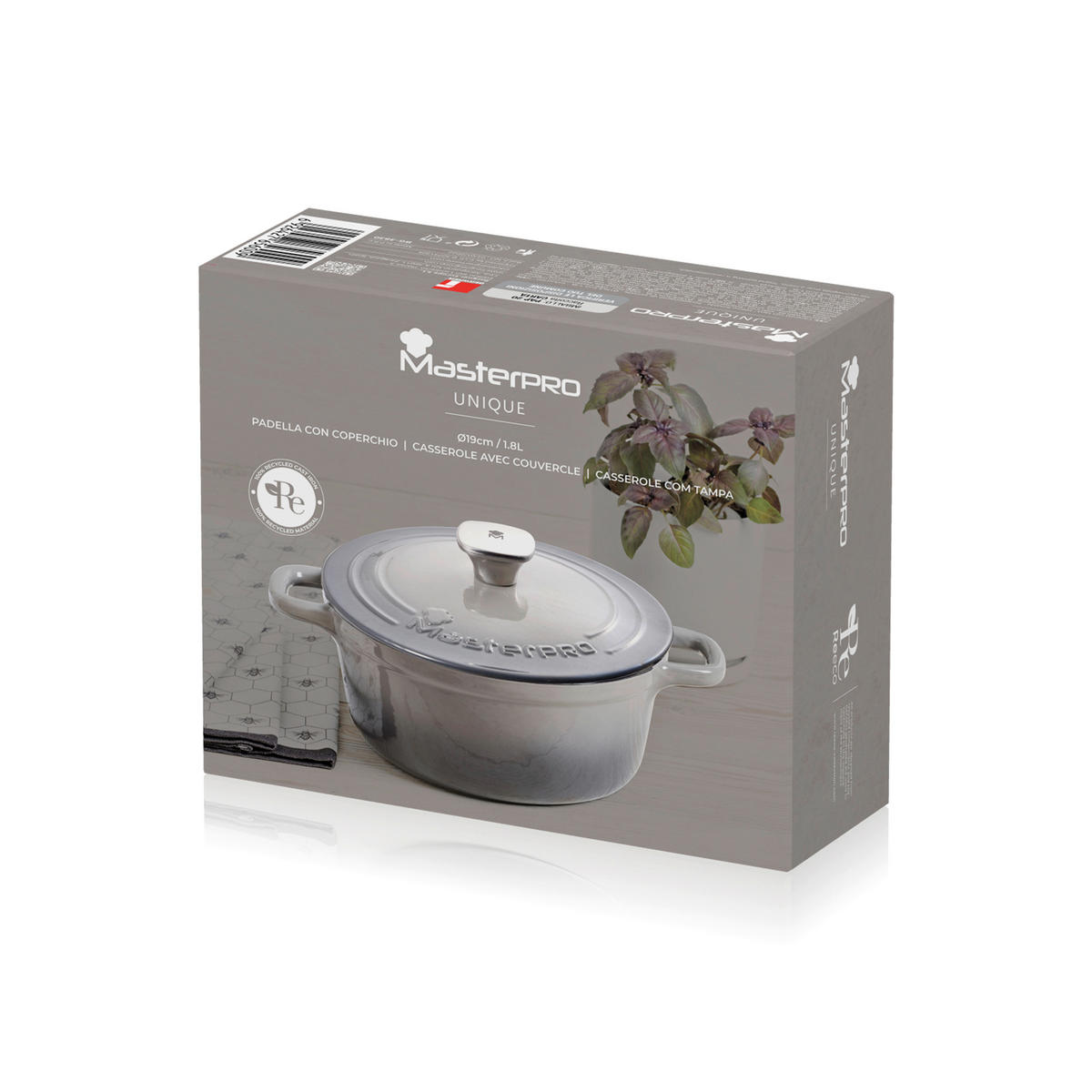 KOCHTOPF 1.8 l  - Creme/Grau, Basics, Metall (19cm) - Masterpro