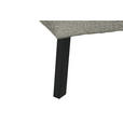 ECKSOFA in Struktur Greige  280/205 cm  - Greige/Schwarz, Design, Textil/Metall (280/205cm) - Xora