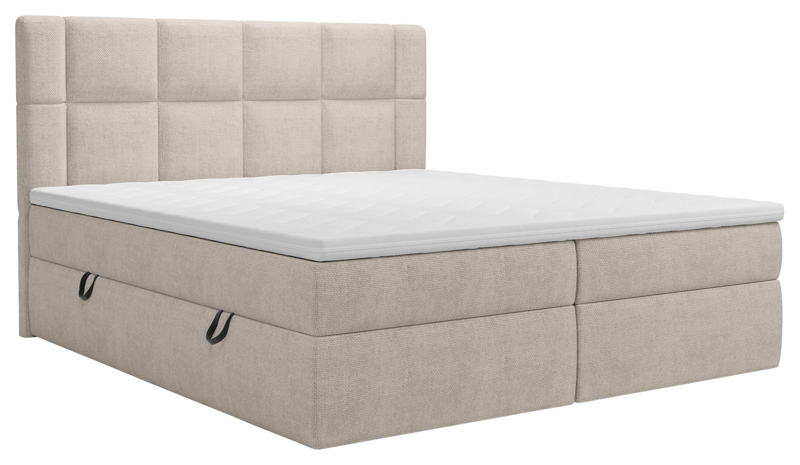 BOXBETT 180/200 cm  in Beige  - Beige/Schwarz, MODERN, Holz/Holzwerkstoff (180/200cm) - Boxxx