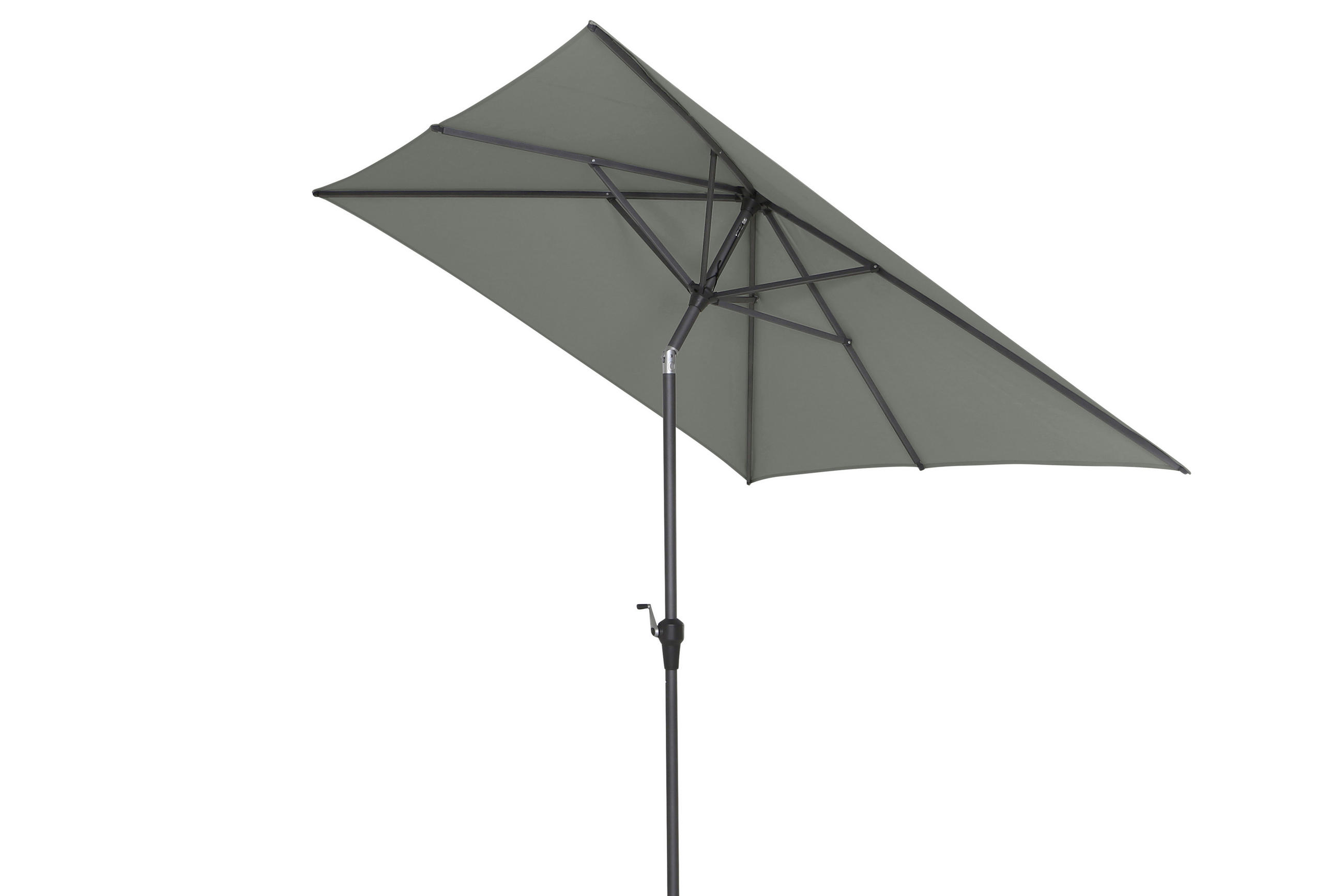 SONNENSCHIRM 250 cm - Anthrazit/Olivgrün, KONVENTIONELL, Textil/Metall (250/200cm) - Siena Garden