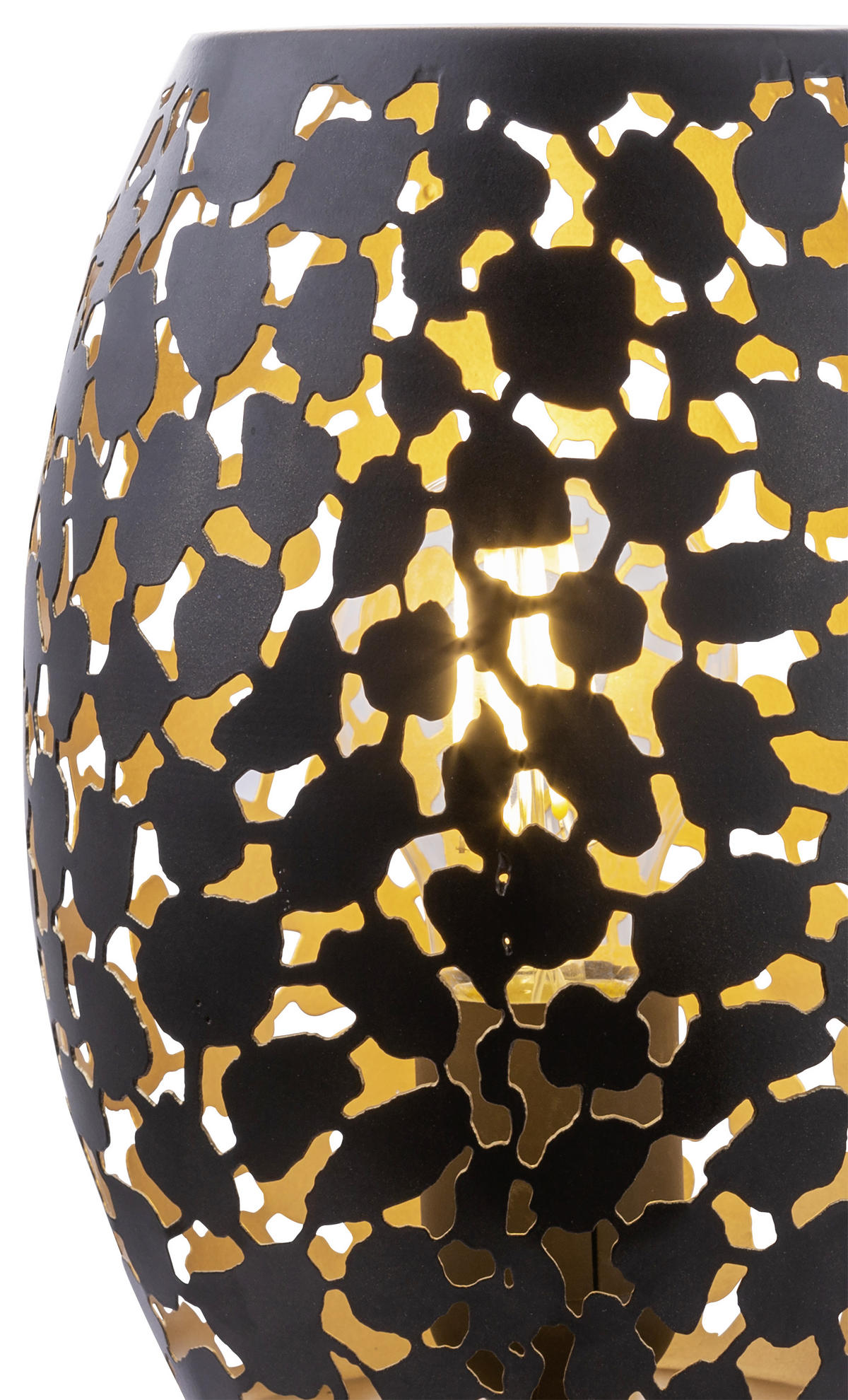 TISCHLEUCHTE Narri 15/23 cm   - Goldfarben/Schwarz, Basics, Metall (15/23cm) - Globo