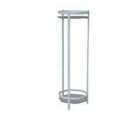 BLUMENTISCH Glas, Metall  - Weiß, Design, Glas/Metall (28/28/86cm) - Metzeler