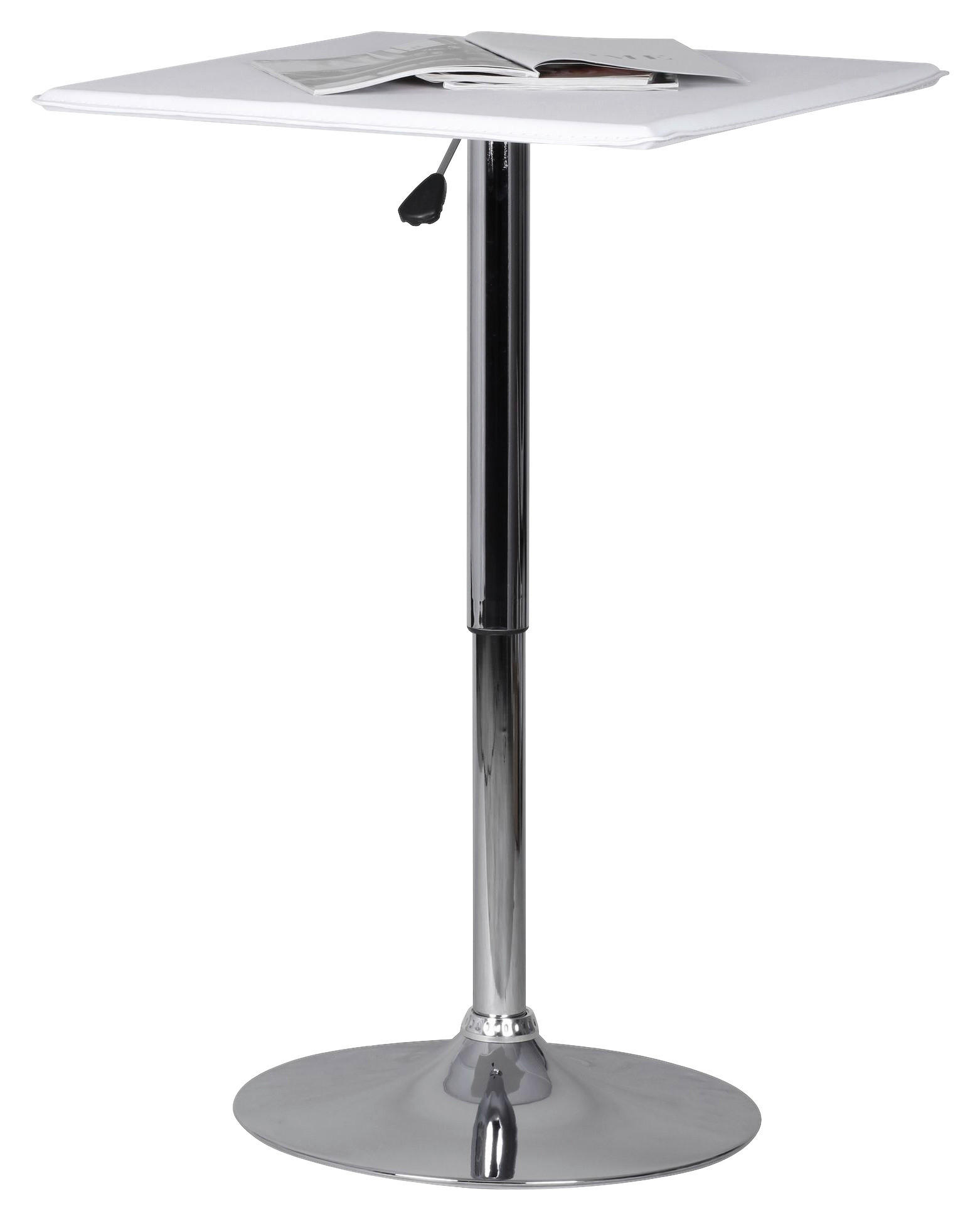 VISOKI STOL - bijela/boje kroma, Moderno, drvni materijal/metal (63/83-104/63cm) - MID.YOU