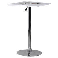 VISOKI STOL - bijela/boje kroma, Moderno, drvni materijal/metal (63/83-104/63cm) - MID.YOU