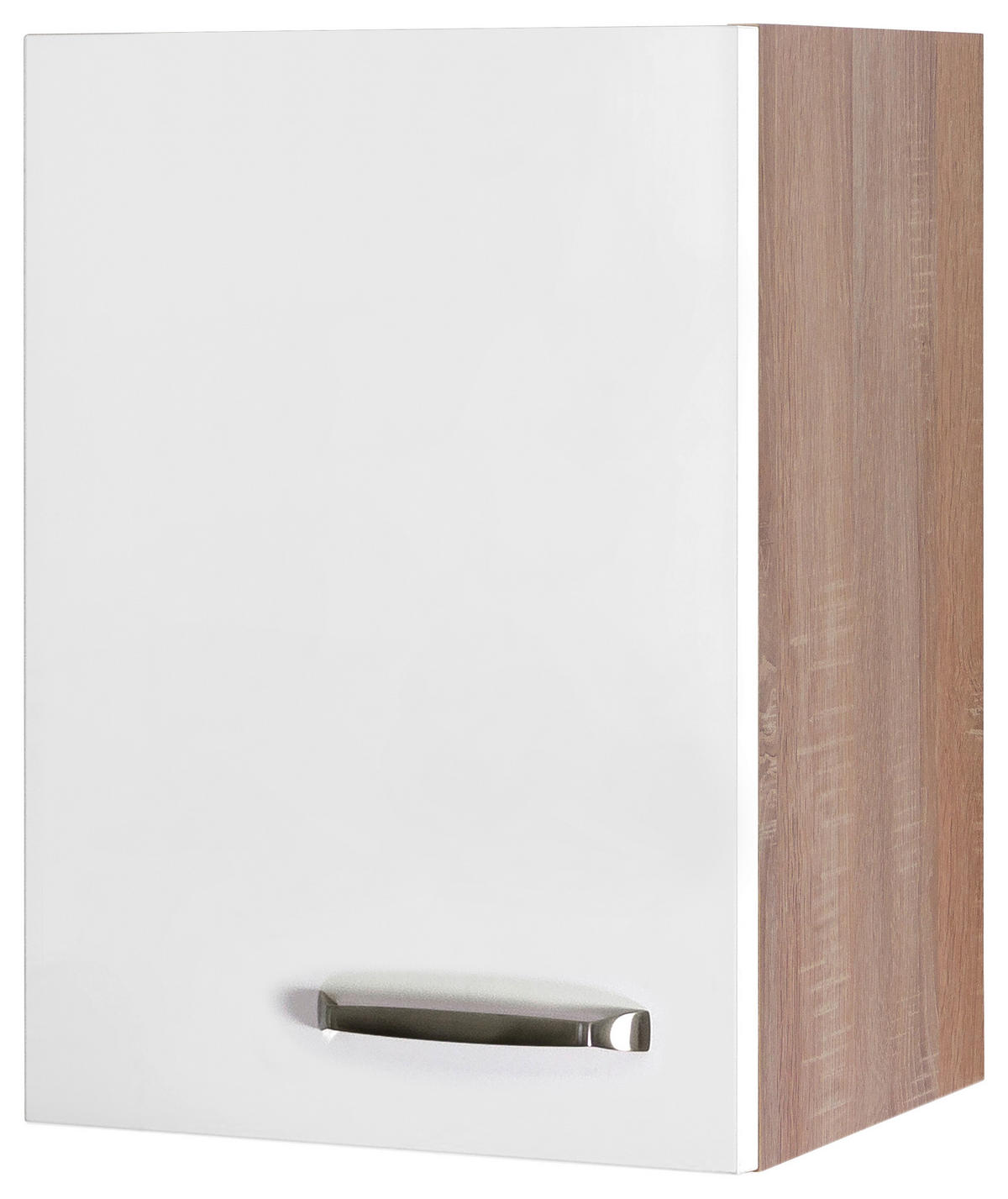 KÜCHENOBERSCHRANK 40/54,8/32 cm  in Sonoma Eiche, Weiß Hochglanz  - Edelstahlfarben/Weiß Hochglanz, MODERN, Holzwerkstoff/Metall (40/54,8/32cm) - FlexWell