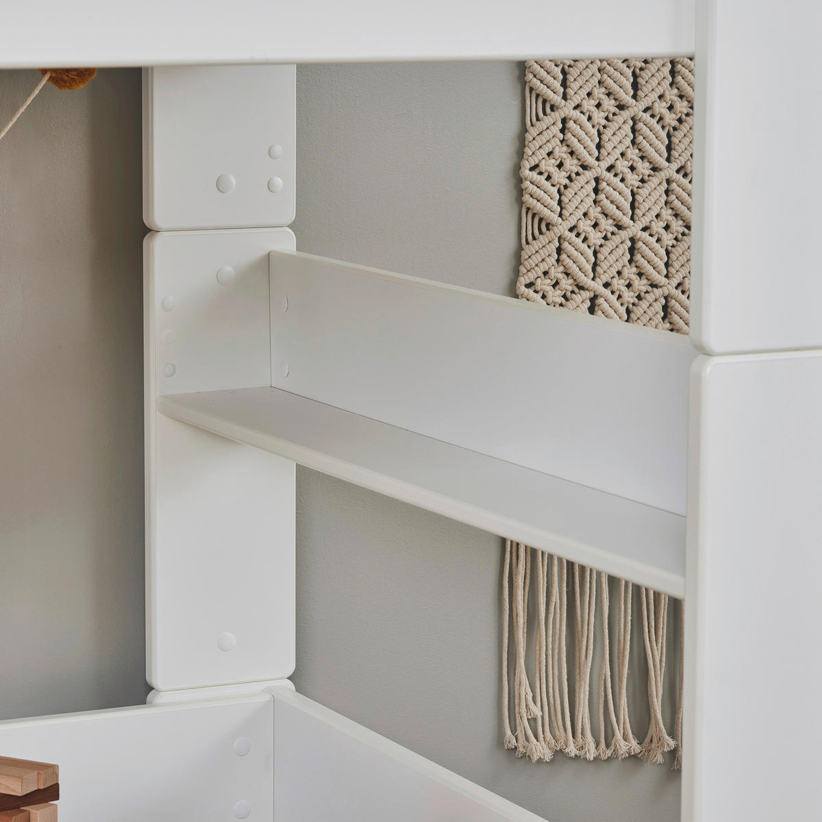 HOCHBETT 90/200 cm,  in Weiß, Rollrost  - Naturfarben/Weiß, MODERN, Holz/Holzwerkstoff (90/200cm) - MID.YOU