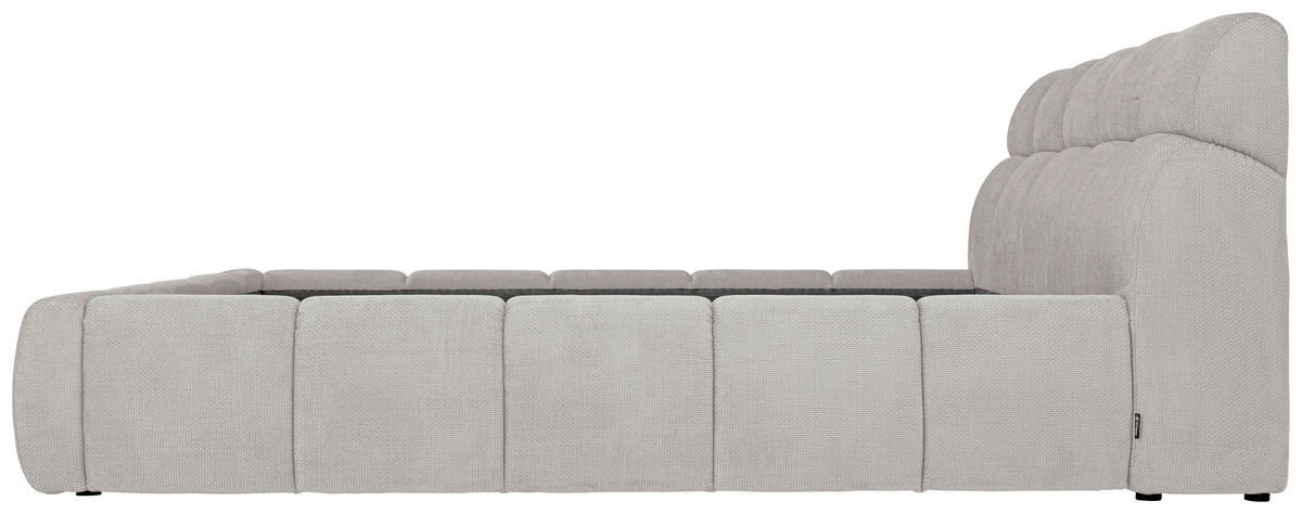 POLSTERBETT 160/200 cm  in Perlmutt  - Perlmutt/Schwarz, Design, Kunststoff/Textil (160/200cm) - Esposa