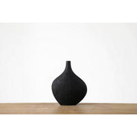 VÁZA  - sötétbarna/fekete, Design, műanyag (32/10,5/25,5cm)