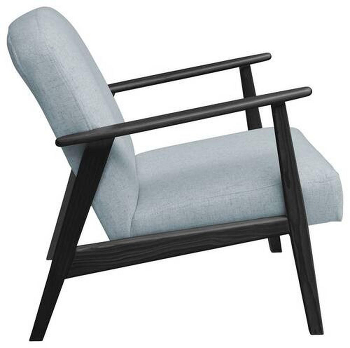 SESSEL in Webstoff Pastellblau, Schwarz  - Pastellblau/Schwarz, Natur, Holz/Textil (63/78/78cm) - Livetastic