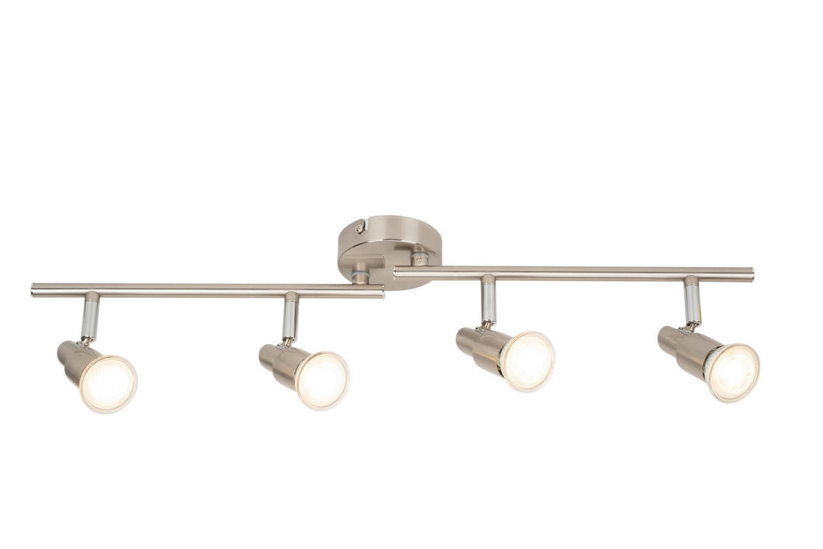 LED-STRAHLER Kevin 70,5/9/12,6 cm  - Nickelfarben, Basics, Metall (70,5/9/12,6cm) - Boxxx