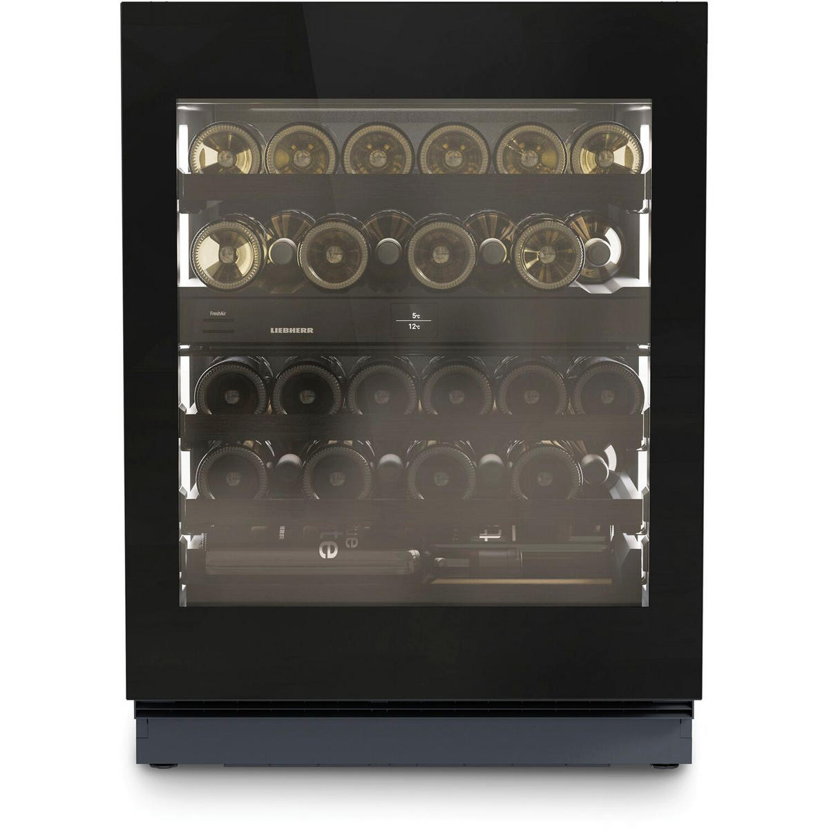 WEINKÜHLSCHRANK UWgbi 3782  - Schwarz, Basics, Holz/Kunststoff (59,7/85,9/57,9cm) - Liebherr