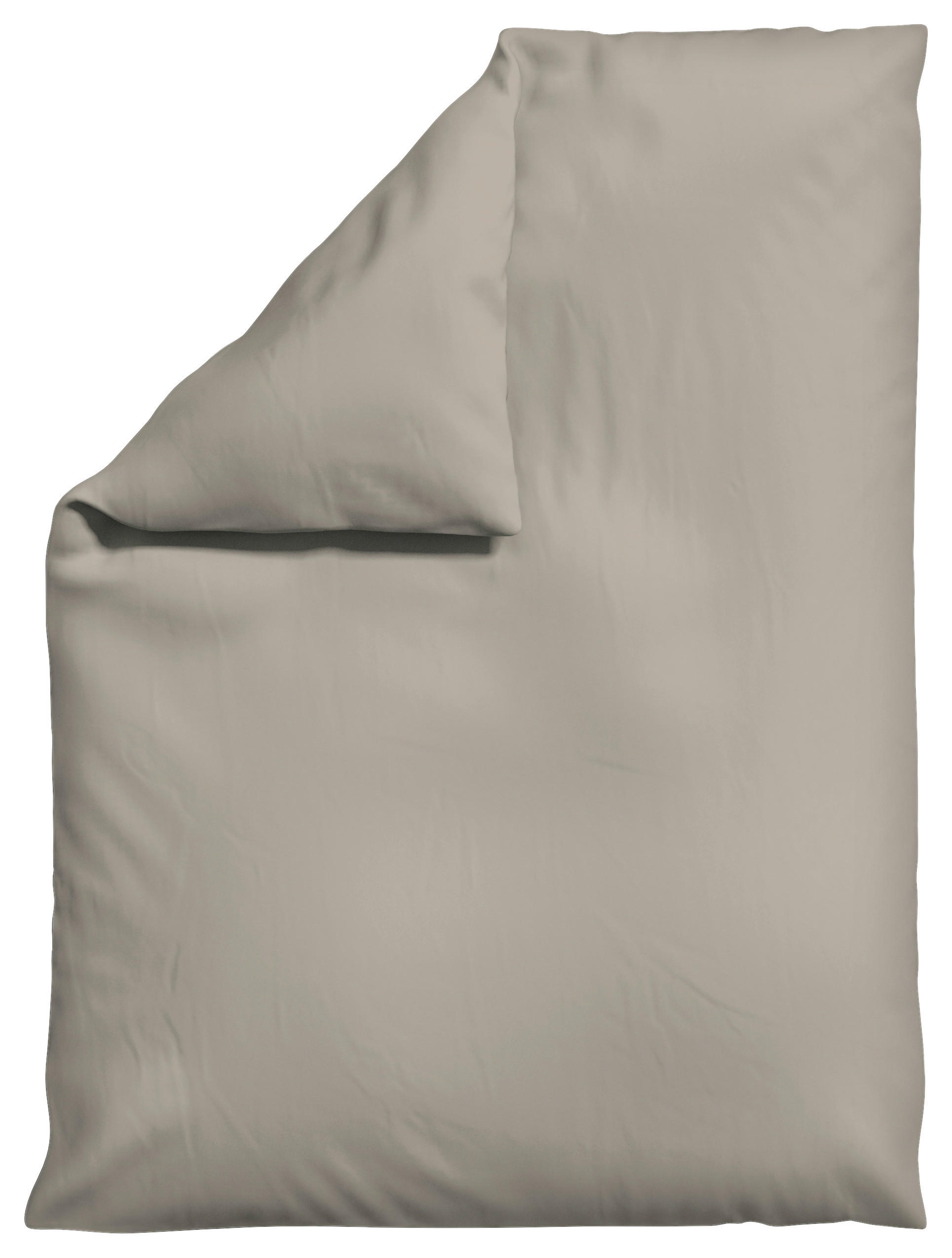 BETTDECKENBEZUG -teilig KNITTED JERSEY Makosatin 155/220 cm  - Taupe, Basics, Textil (155/220cm) - Schlafgut