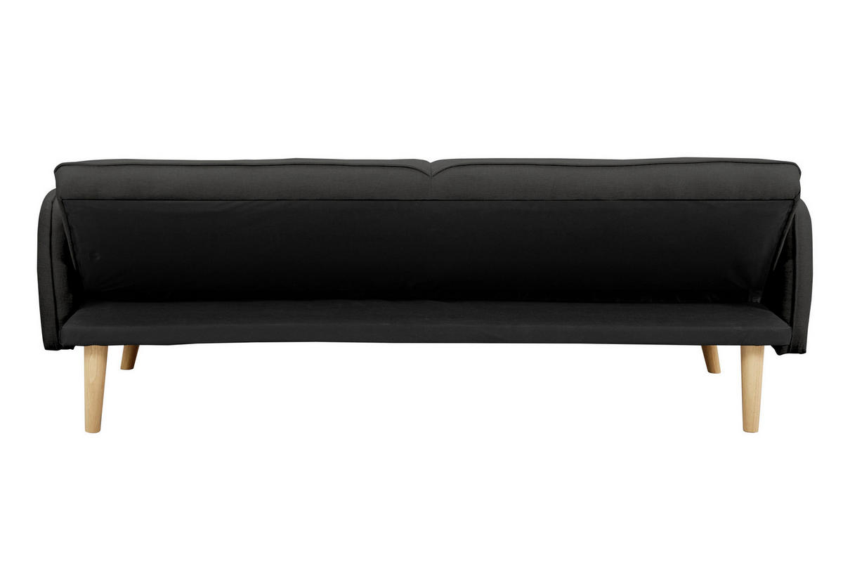 3-SITZER-SOFA in Struktur Dunkelgrau  - Dunkelgrau/Naturfarben, MODERN, Holz/Textil (188/80/85cm) - Livetastic