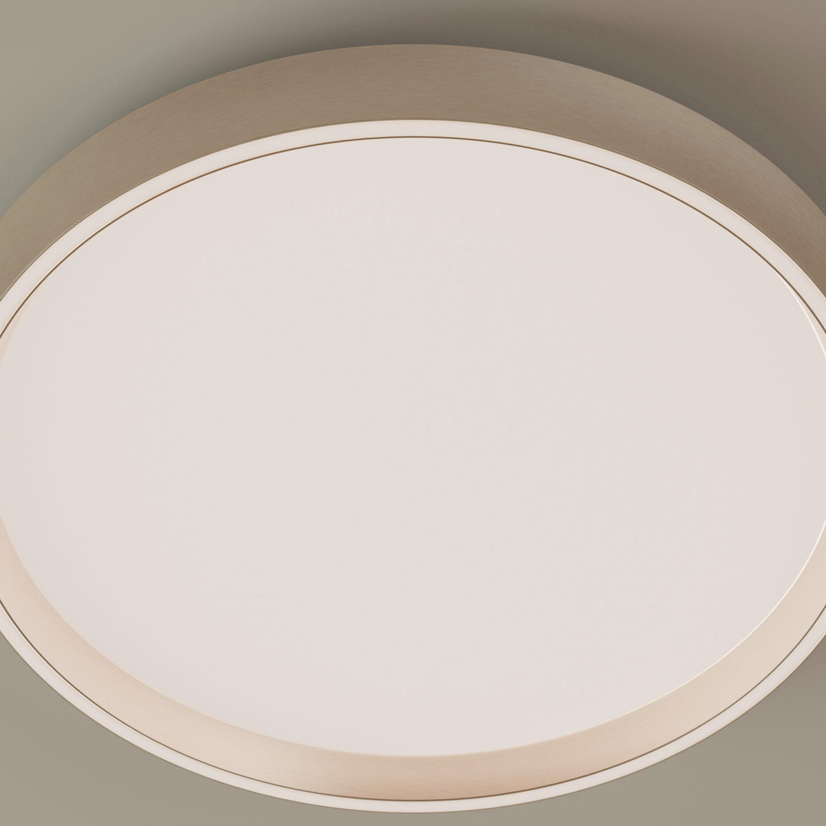 LED-DECKENLEUCHTE 49/8 cm  - Weiß/Nickelfarben, Design, Kunststoff/Metall (49/8cm) - Dieter Knoll