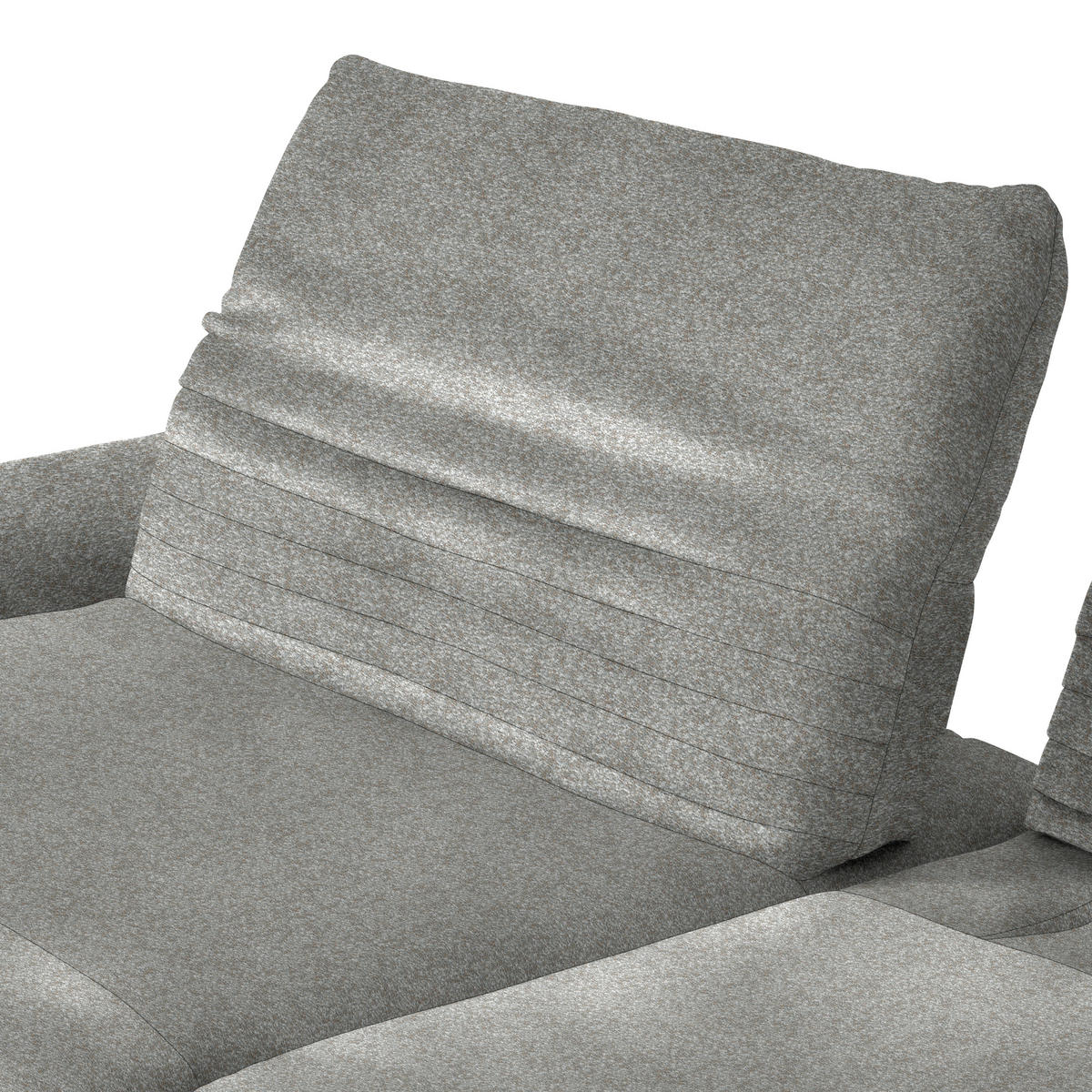 ECKSOFA  in Bouclé Grau  170-195/280 cm  - Schwarz/Grau, Design, Textil/Metall (170-195/280cm) - Dieter Knoll