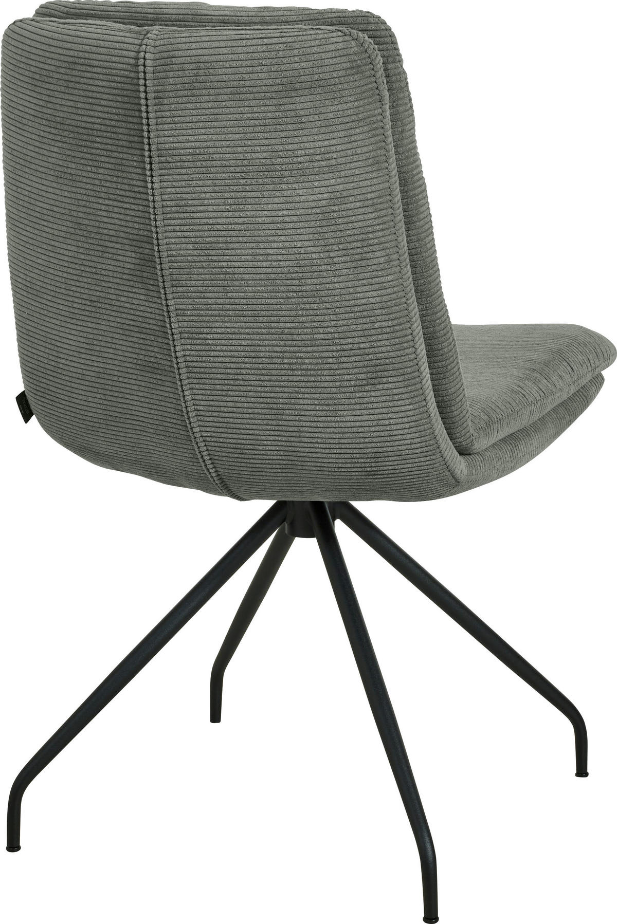 STUHL  in Cord  - Schwarz/Olivgrün, Design, Textil/Metall (49/90/68cm) - Johann Jakob