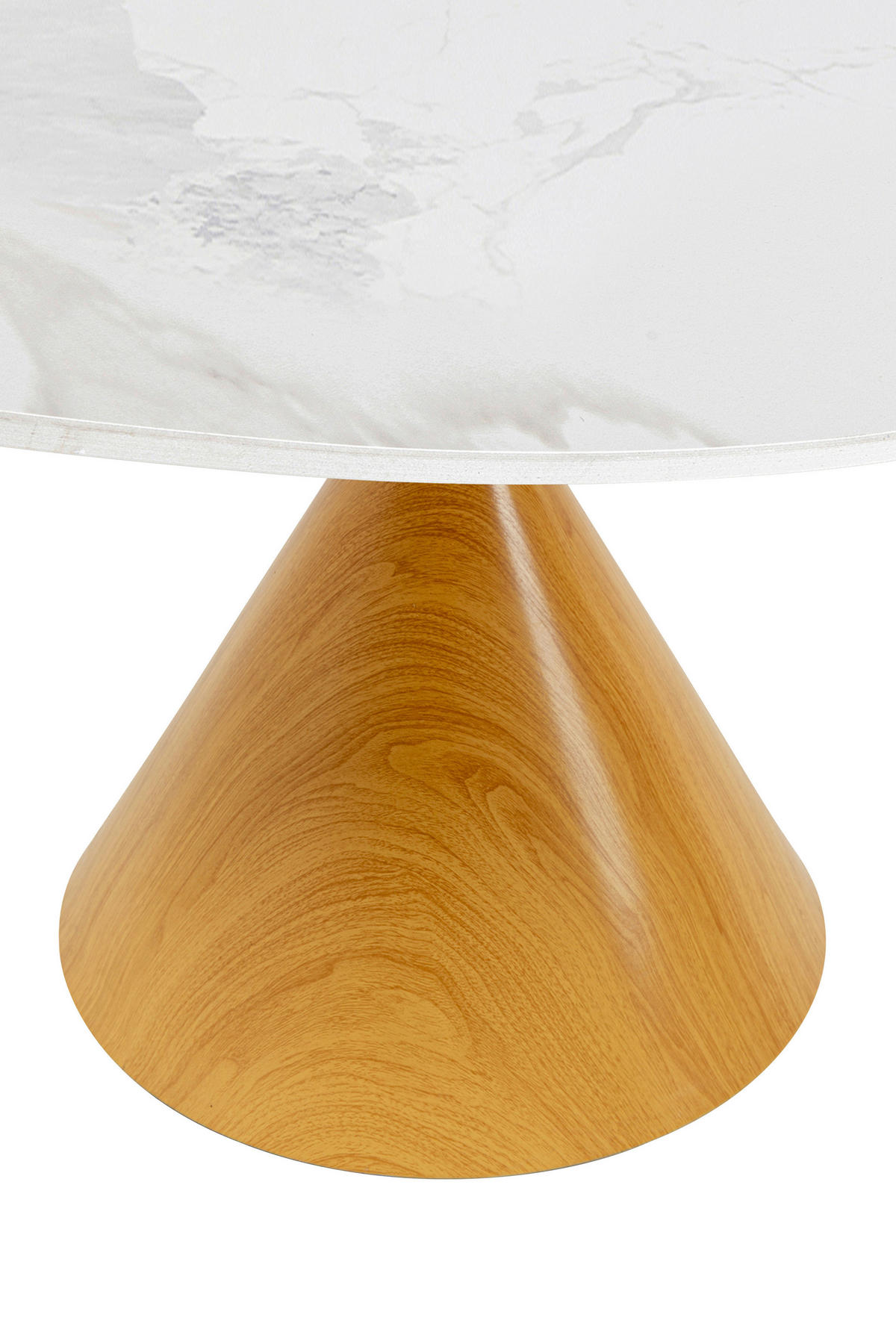 ESSTISCH 120/120/76 cm  Metall, Keramik rund Weiß, Eichefarben, Hellgrau  - Eichefarben/Hellgrau, Design, Keramik/Metall (120/120/76cm) - Kare-Design