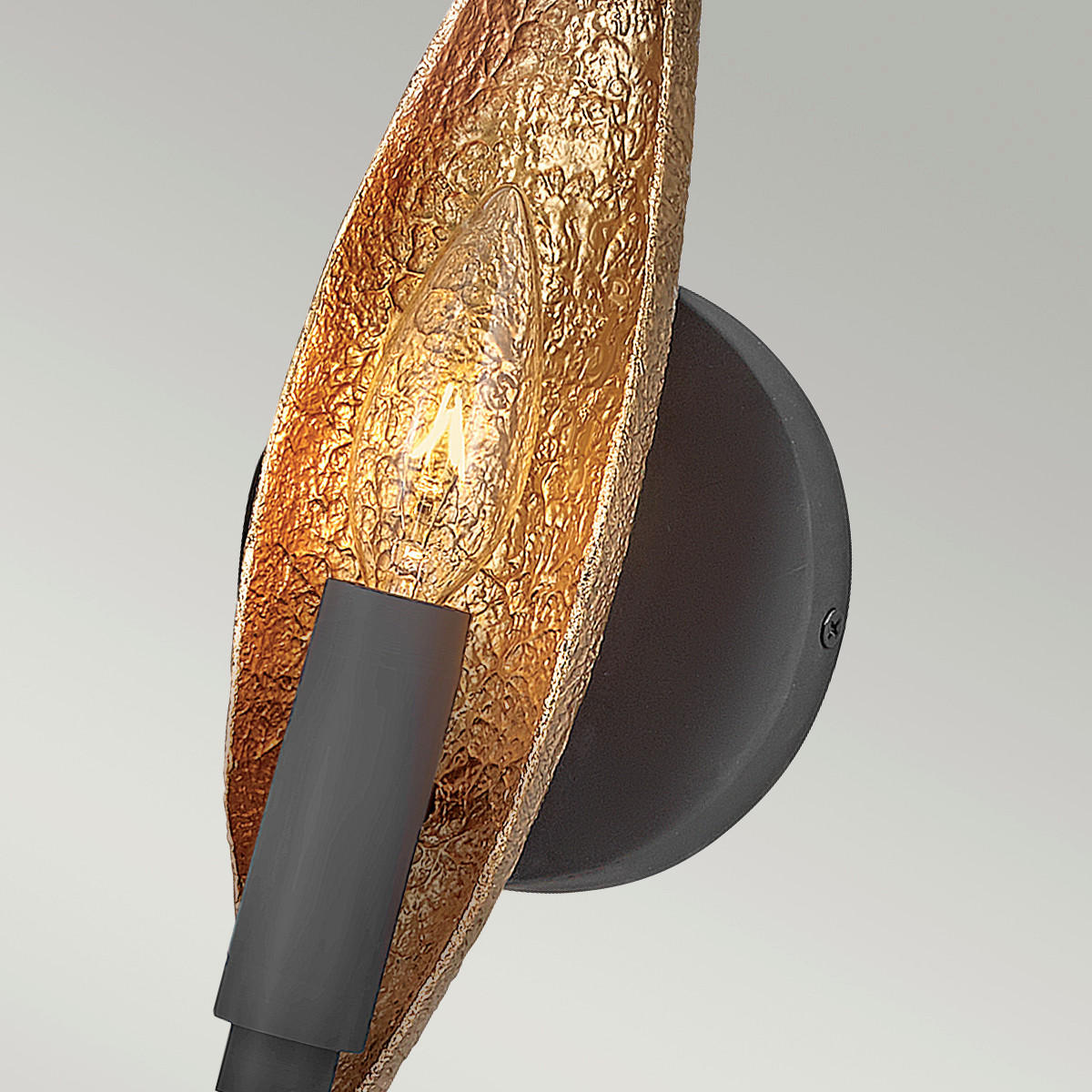 STENSKA SVETILKA  Willow ///220-240 V/E14 - zlate barve/črna, Design, kovina/steklo (11,4/7,9/33cm) - Elstead Lighting