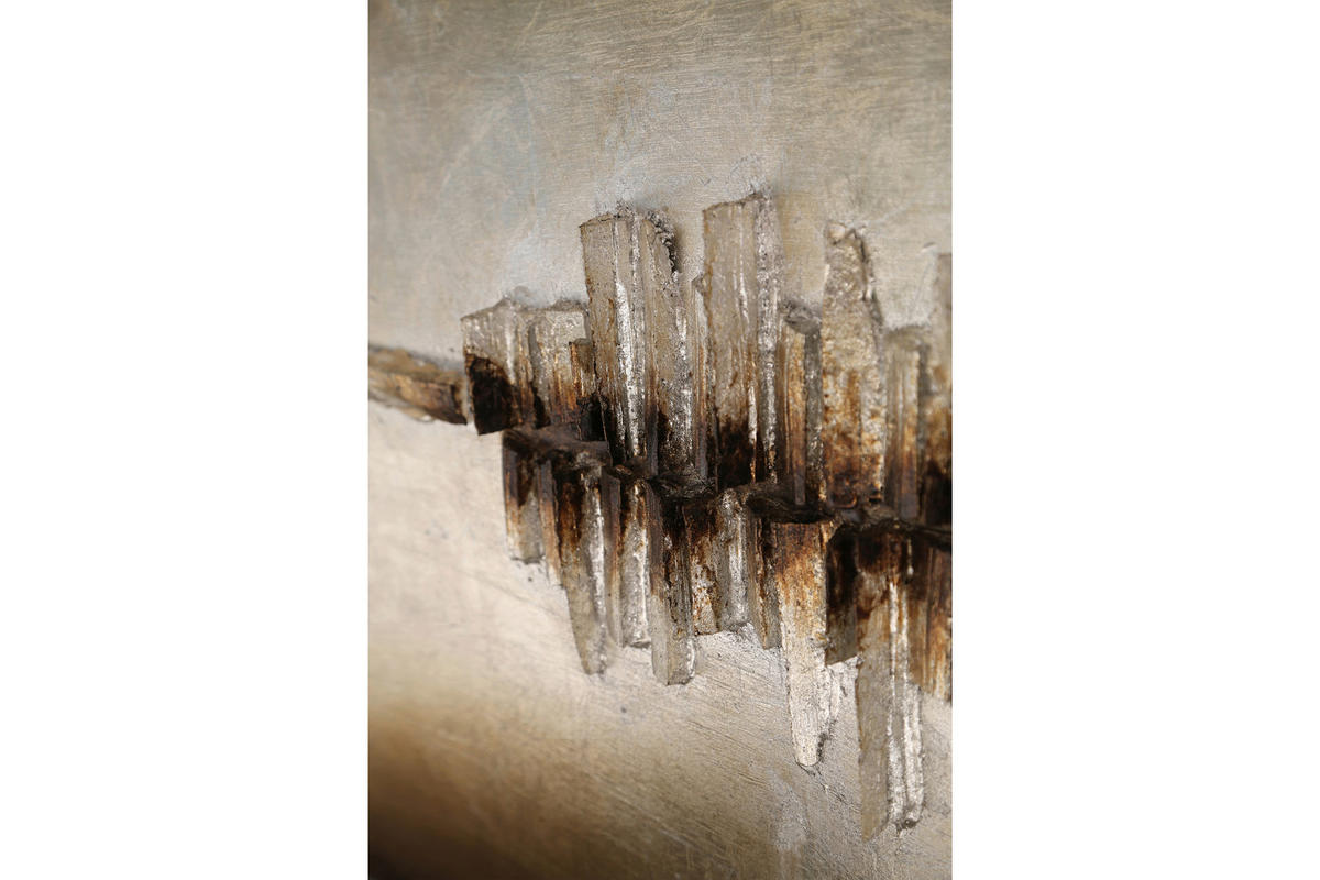 OBJEKTBILD Abstraktes 180/60 cm  - Silberfarben/Goldfarben, Design, Holz (180/60cm) - Monee