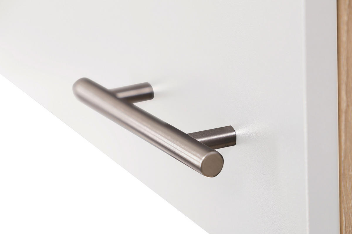 VÄGGSKÅP 50/56,1/34,6 cm  i vit, ekfärgad  - vit/silver, Basics, metall/trämaterial (50/56,1/34,6cm) - Respekta