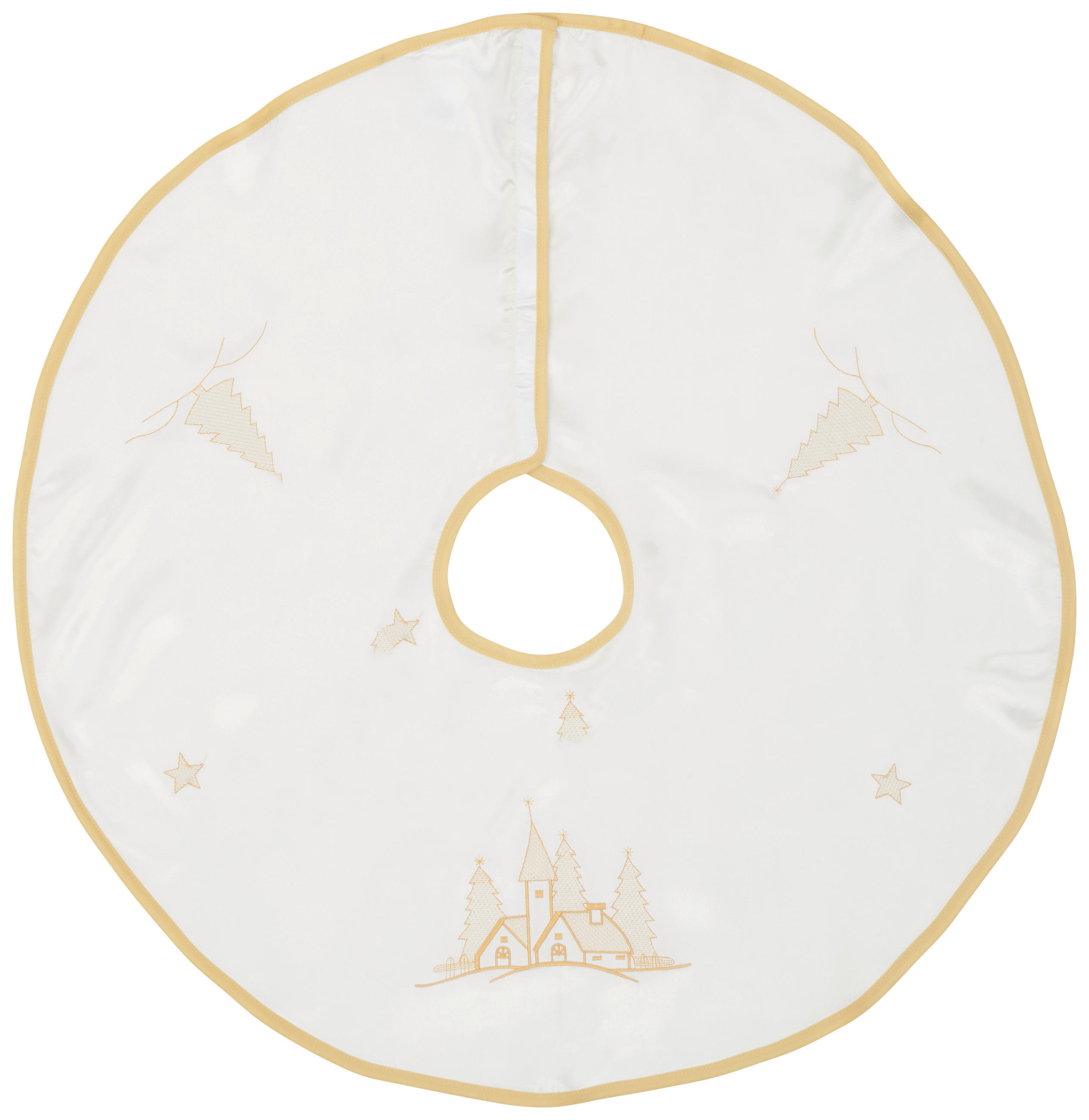 CHRISTBAUMDECKE Champagner  - Champagner, Basics, Textil (90cm) - X-Mas