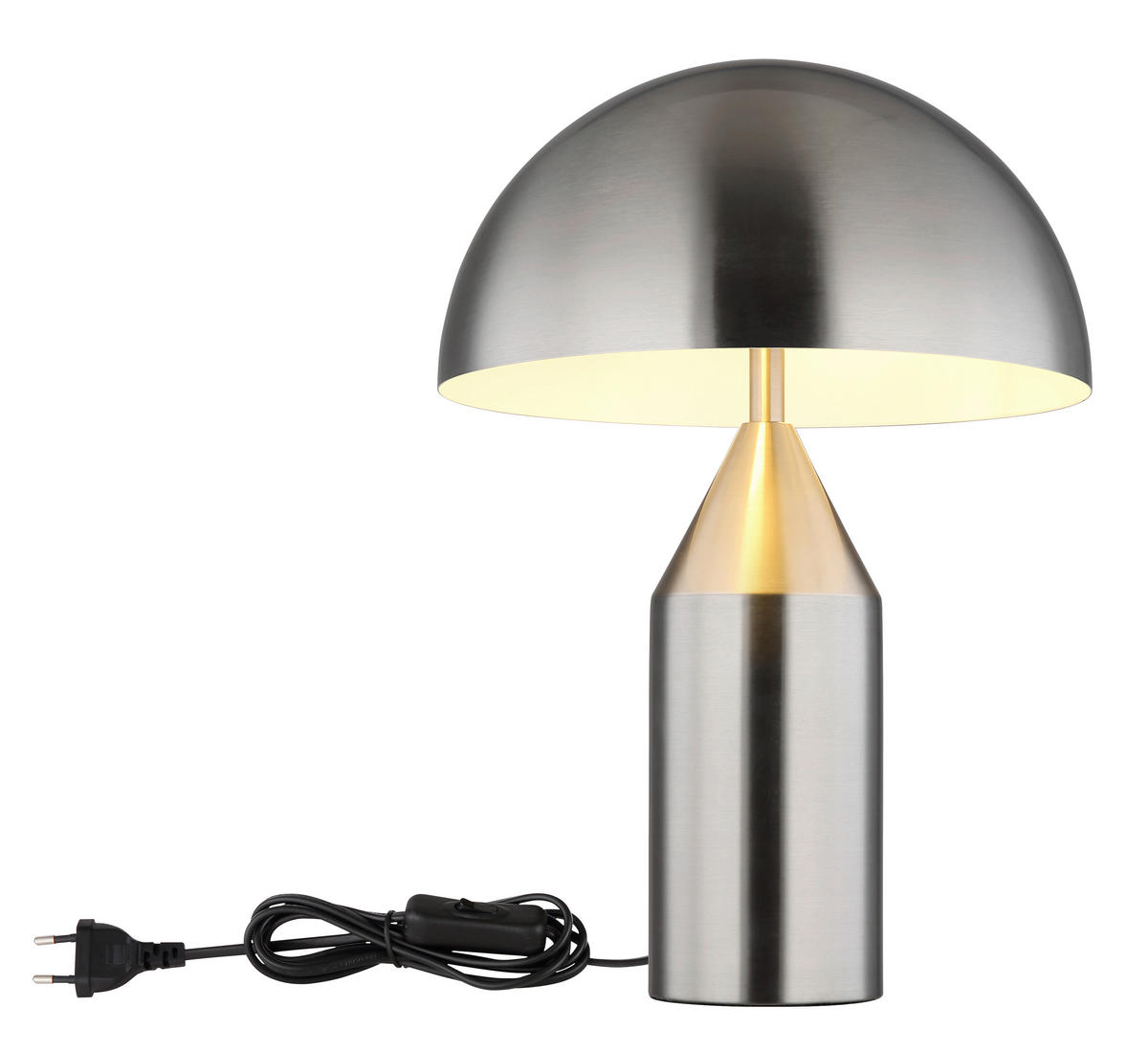 TISCHLEUCHTE - Weiss/Nickelfarben, Design, Metall (28/39cm) - Globo