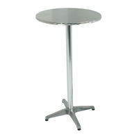 BISTROTISCH in Metall  - Silberfarben, MODERN, Metall (60/110cm) - Gardenson