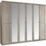DREHTÜRENSCHRANK 6 -türig Eichefarben - Eichefarben/Braun, LIFESTYLE, Glas/Holzwerkstoff (270/210/58cm) - Carryhome