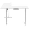 ECKSCHREIBTISCH 160/160/72-117 cm  in Weiß  - Weiß, KONVENTIONELL, Holzwerkstoff/Kunststoff (160/160/72-117cm) - Carryhome
