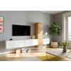 WOHNWAND  in Weiß, Eichefarben  282/160/37 cm  - Eichefarben/Weiß, Design, Holzwerkstoff (282/160/37cm) - Celina Home