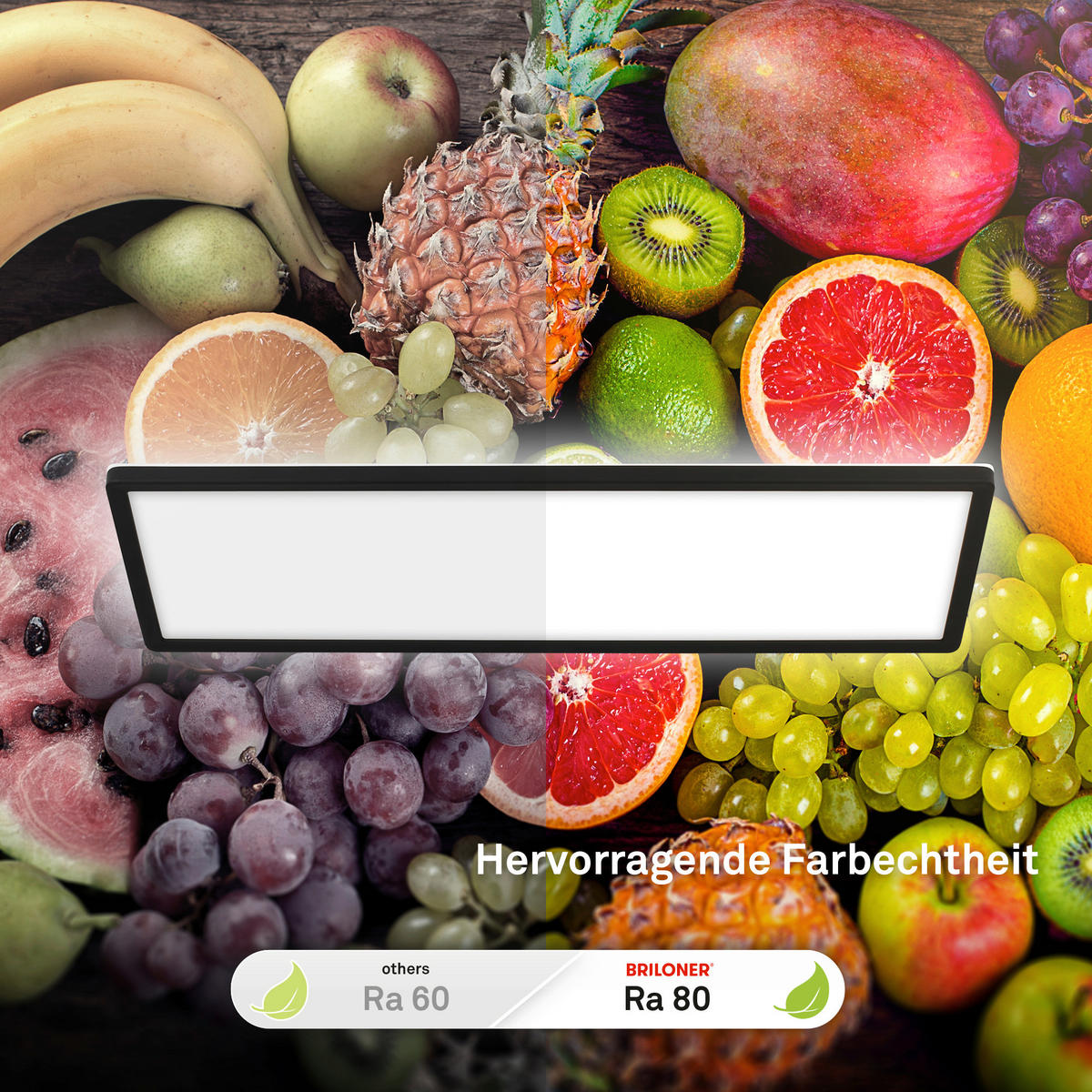 LED-PANEEL 58/20/3 cm   - Schwarz, Design, Kunststoff (58/20/3cm)