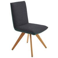 STUHL  in Flachgewebe  - Eichefarben/Dunkelgrau, Design, Holz/Textil (48/91/63cm) - Koinor