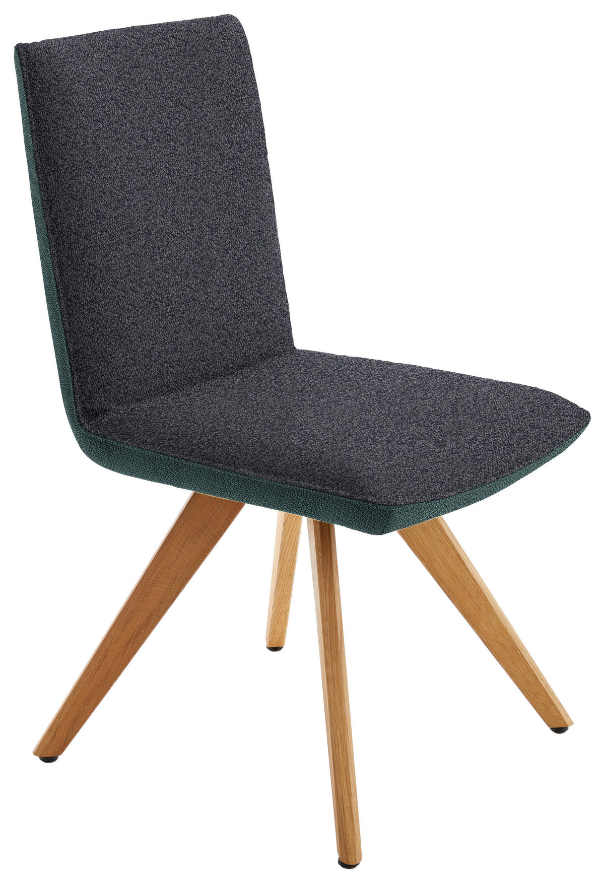 STUHL  in Flachgewebe  - Eichefarben/Dunkelgrau, Design, Holz/Textil (48/91/63cm) - Koinor