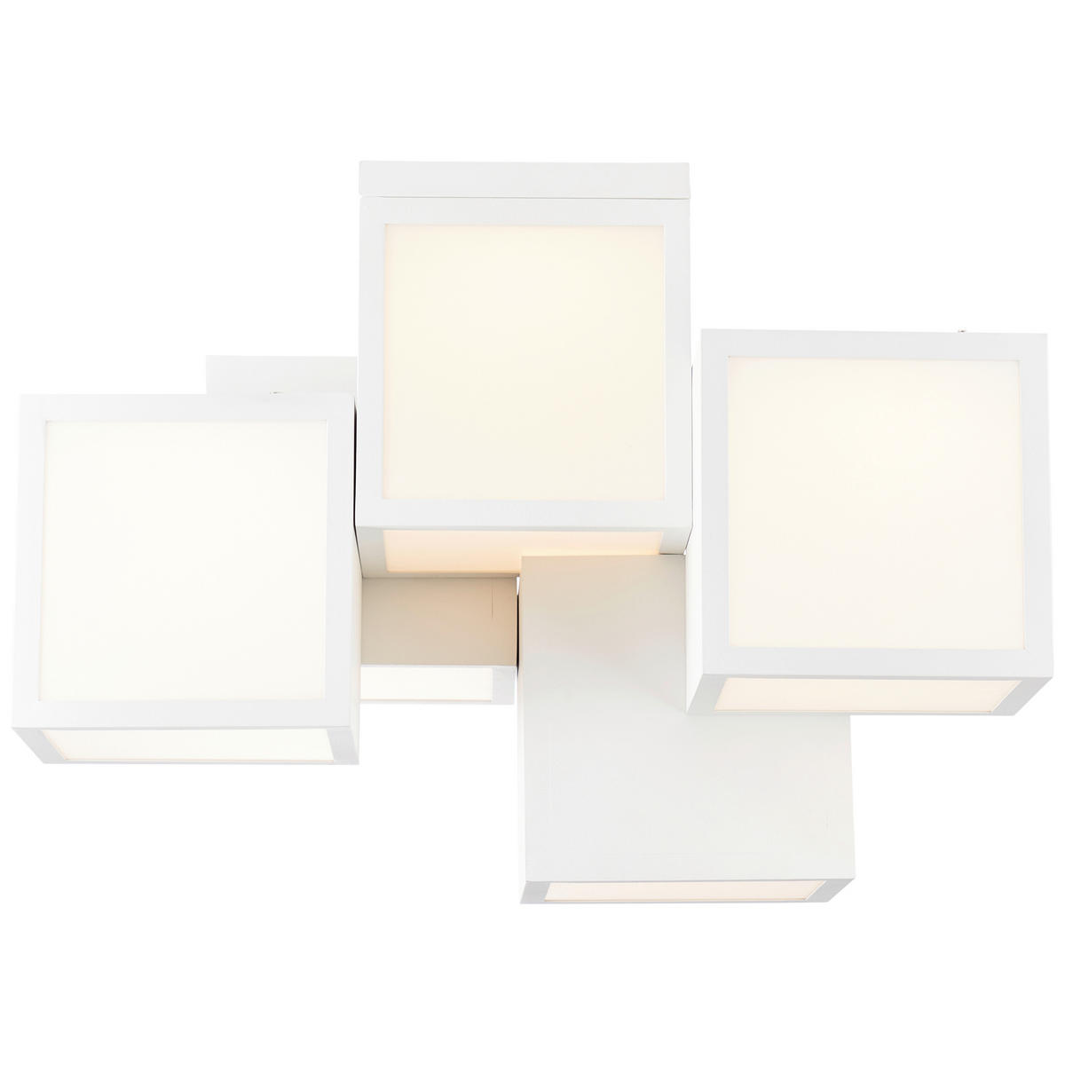 LED-DECKENLEUCHTE 45,5/32/38 cm   - Weiß, Trend, Kunststoff/Metall (45,5/32/38cm) - Brilliant