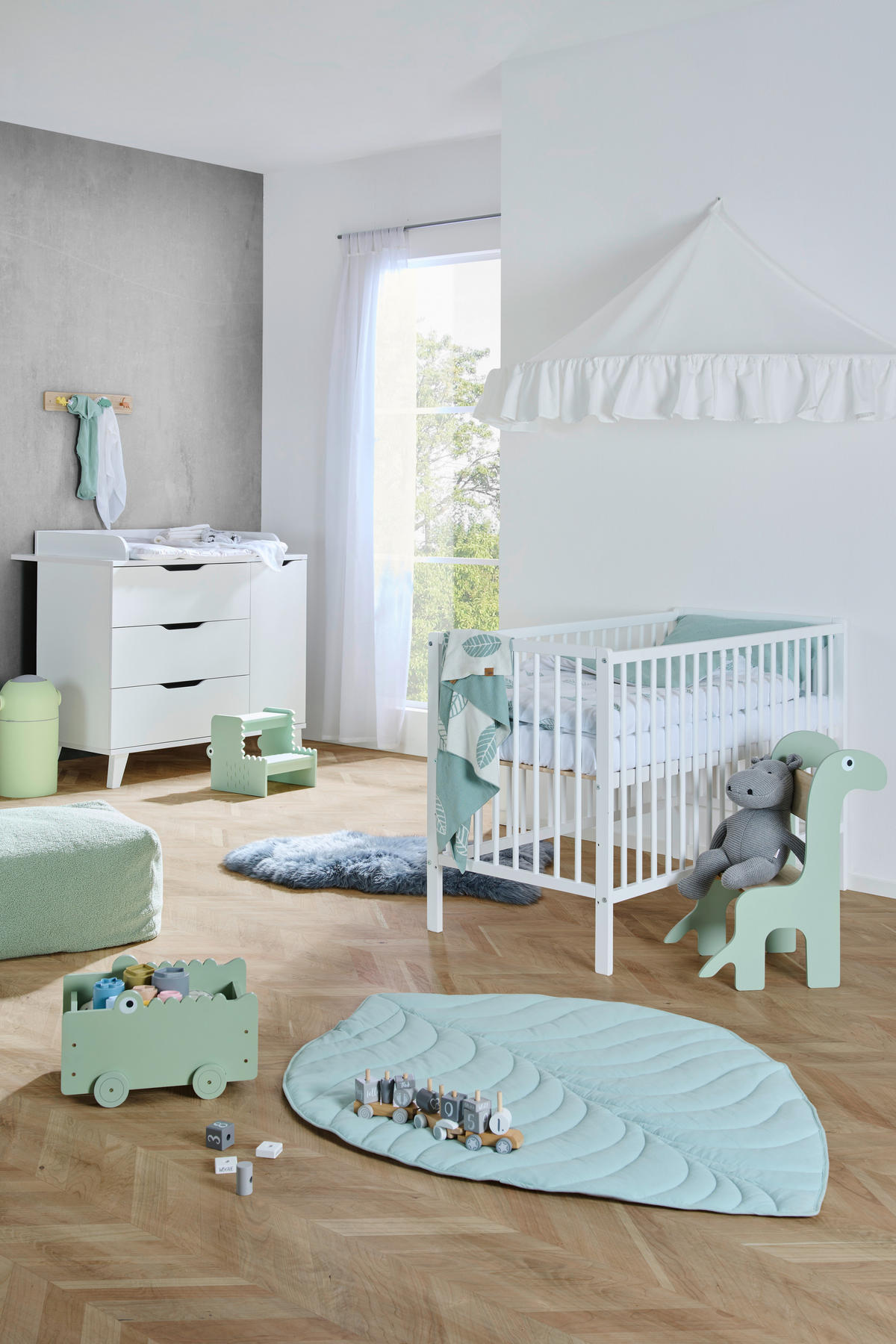 RÁCSOS KISÁGY ALEX  - Basics, fa (125/65/87cm) - My Baby Lou