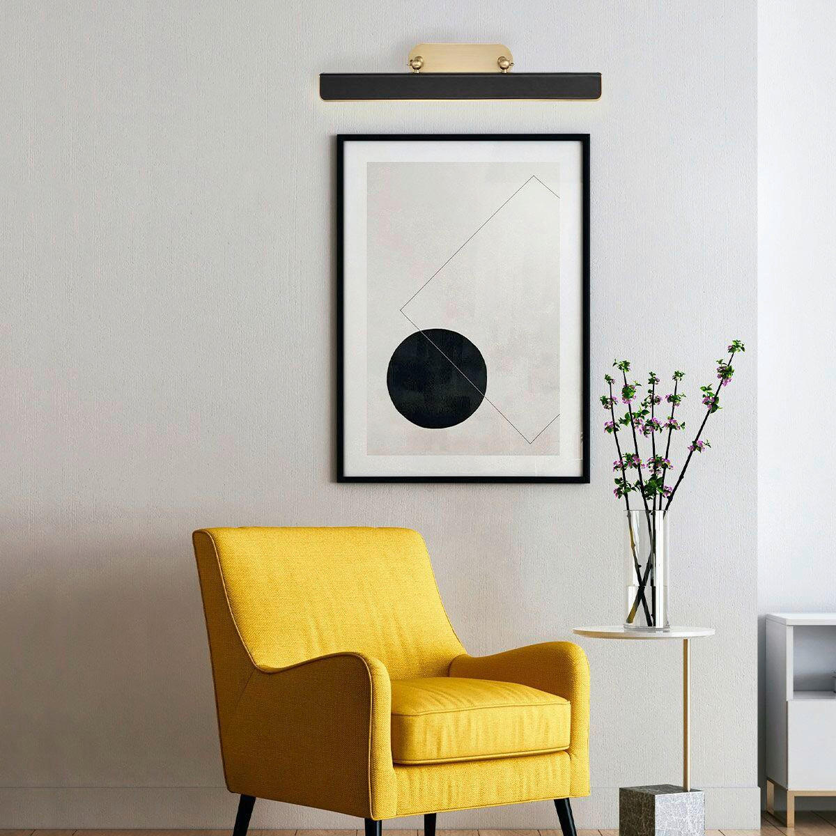 LED-WANDLEUCHTE Alora   - Messingfarben, KONVENTIONELL, Leder/Kunststoff (19,7/80/24,8cm) - Elstead Lighting