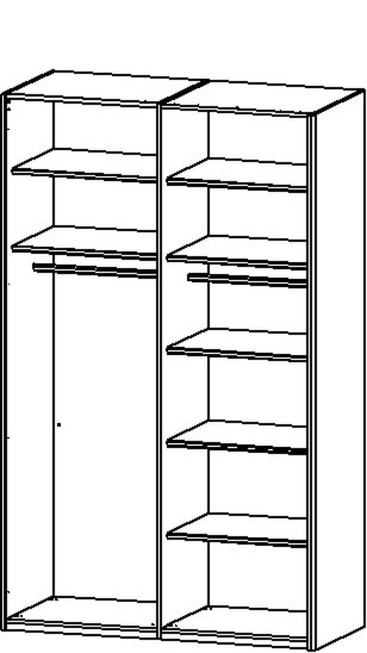 SCHWEBETÜRENSCHRANK 137/223/68 cm 2-türig Weiß, Eiche Artisan  - Eichefarben/Weiß, Design, Glas/Holzwerkstoff (137/223/68cm) - Xora
