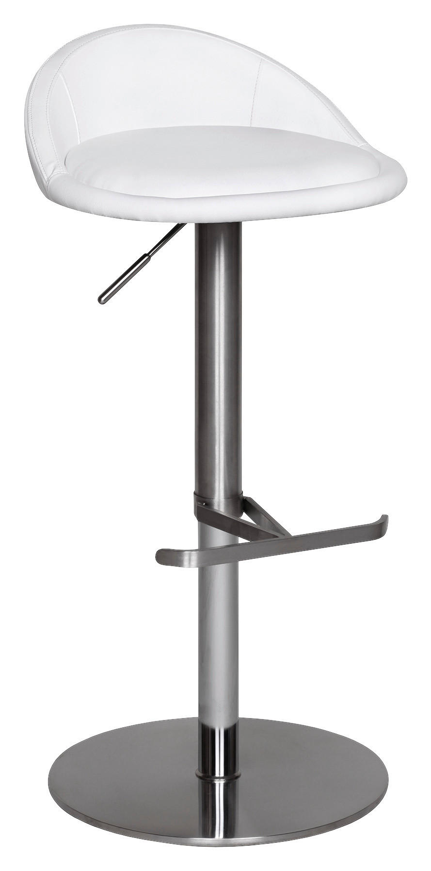 BARPALL i vit  - vit/silver, Modern, metall/textil (43/65/43cm) - MID.YOU