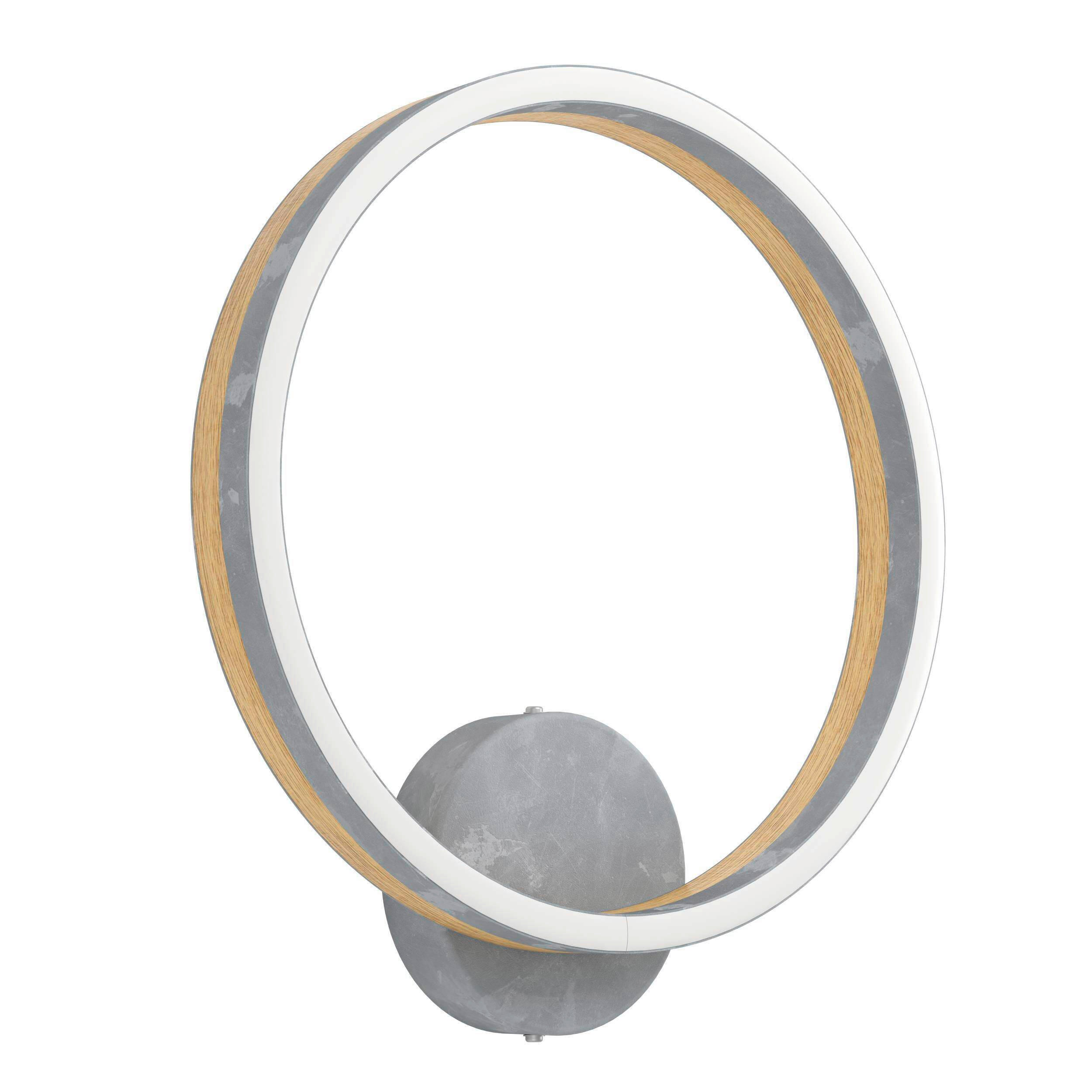 WANDLEUCHTE 30/73 cm  - Braun/Weiß, Design, Holz/Kunststoff (30/73cm) - Eglo