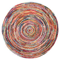 WEBTEPPICH 120 cm Sixteen round Multicolor rund  - Multicolor, Trend, Textil (120cm) - Novel