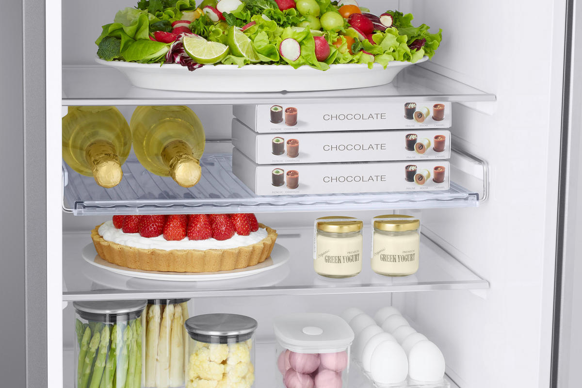 KÜHL-GEFRIER-KOMBINATION RB38C635ES9/EF  - Edelstahlfarben, Basics, Glas/Kunststoff (65,8/203/59,5cm) - Samsung