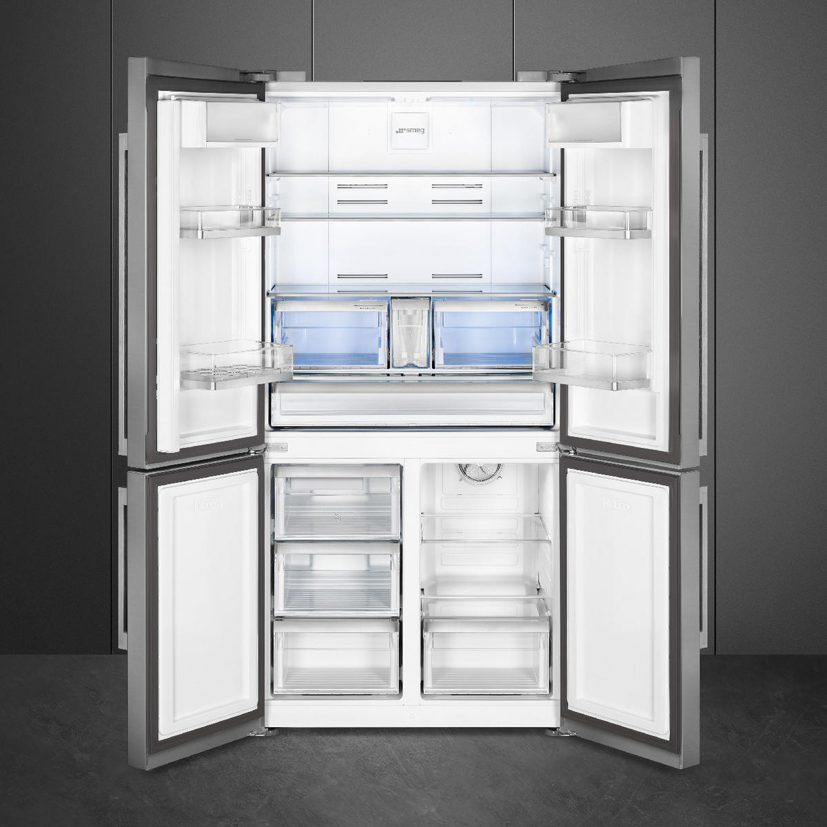 FRENCH-DOOR FQ60XDAIE  - Edelstahlfarben, Basics, Glas/Metall (90,8/182/70,5cm) - SMEG