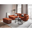 ECKSOFA Rostfarben Flachgewebe  - Rostfarben/Schwarz, Design, Kunststoff/Textil (175/278cm) - Xora