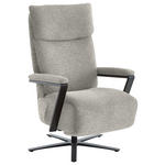 RELAXSESSEL in Textil Hellgrau  - Hellgrau/Schwarz, Design, Textil/Metall (68/117/85cm) - Cantus