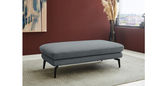 ECKSOFA  in Chenille, Flachgewebe Dunkelgrau  284/180 cm  - Dunkelgrau/Schwarz, Design, Textil/Metall (284/180cm) - Dieter Knoll