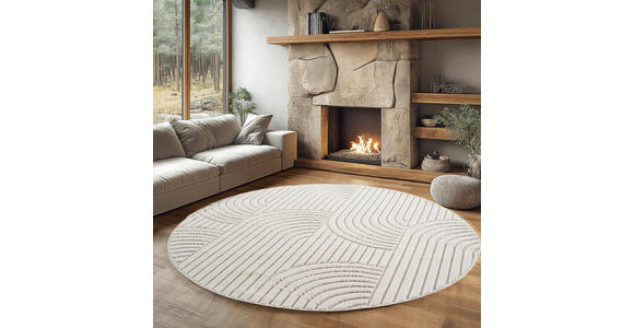 FLACHWEBETEPPICH 160 cm HELIX Creme  - Creme, Basics, Kunststoff/Textil (160cm) - Novel