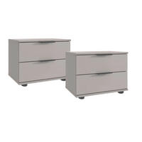 SET NOČNIH OMARIC, bež, sahara, sivobež  - sivobež/sahara, Design, kovina/umetna masa (104/40/38cm) - Carryhome