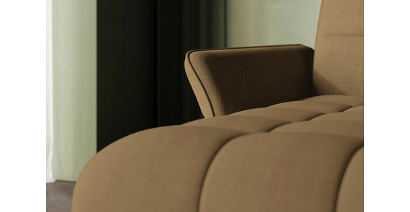 ECKSOFA Olivgrün Flachgewebe Rücken echt, Kopfteilverstellung, Sitztiefenverstellung  - Schwarz/Olivgrün, KONVENTIONELL, Textil/Metall (175/272cm) - Carryhome