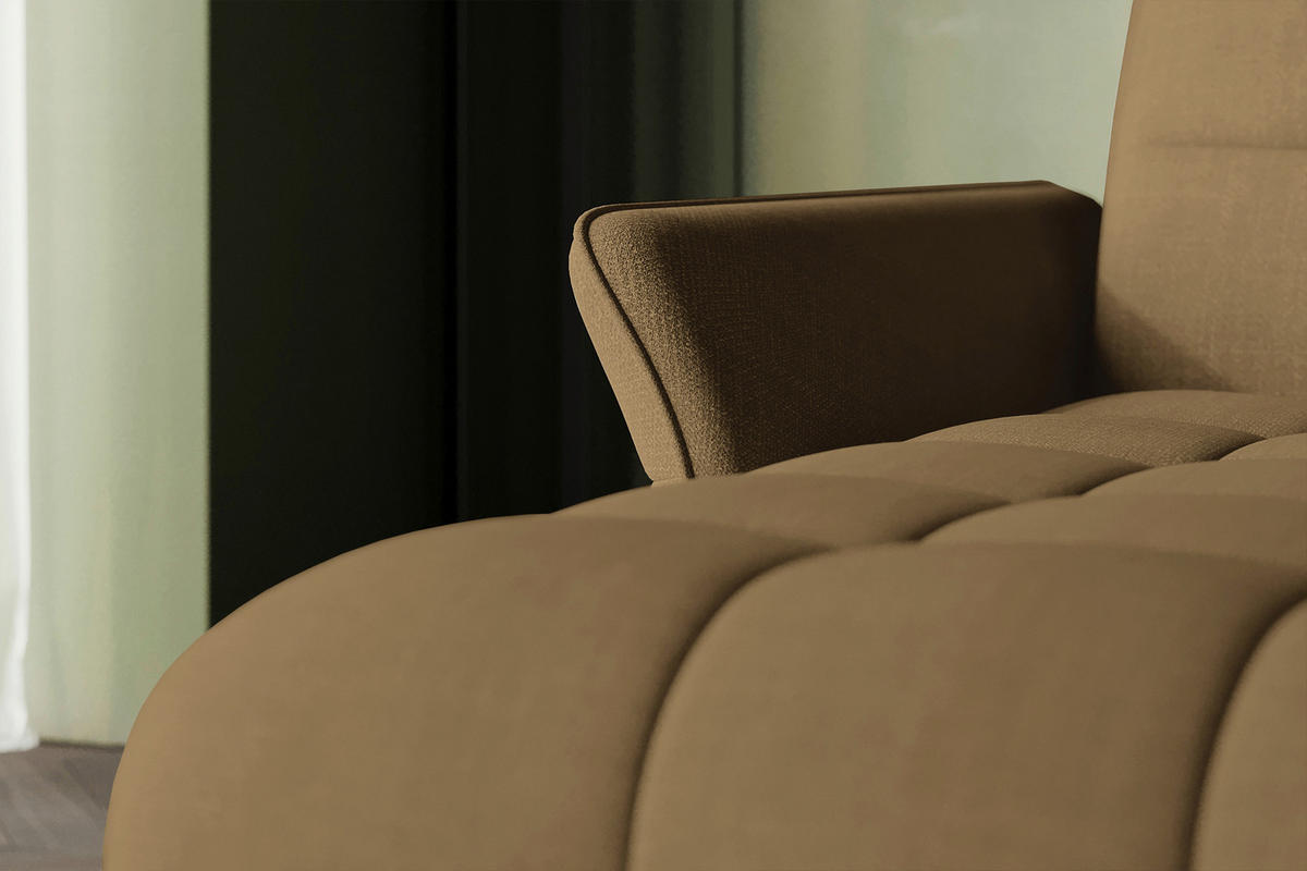 ECKSOFA Olivgrün Flachgewebe Rücken echt, Kopfteilverstellung, Sitztiefenverstellung  - Schwarz/Olivgrün, KONVENTIONELL, Textil/Metall (175/272cm) - Carryhome